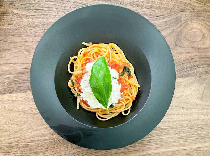 tomato pasta with mascarpone mousse2